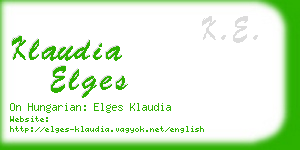 klaudia elges business card